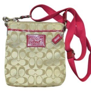 Coach Poppy Signature Jacquard Swing Pack Crossbody Handbag